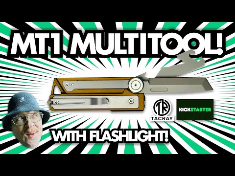Tacray MT1 EDC Multitool with Flashlight & Knife