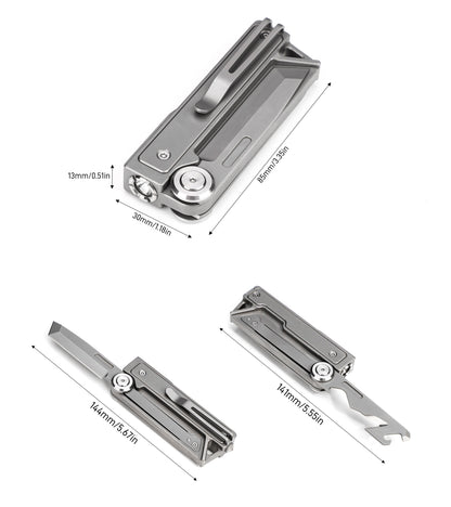 Tacray MT1 EDC Multitool with Flashlight & Knife